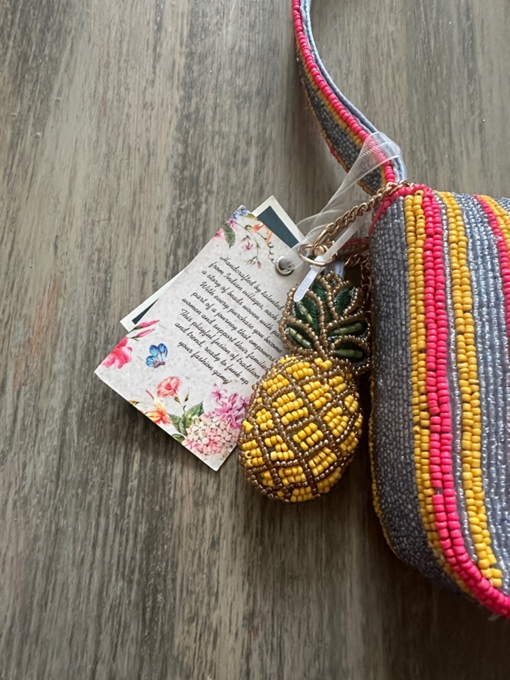 Made In India Beaded Fruit Patch Shoulder Bag - Picture 7 of 11